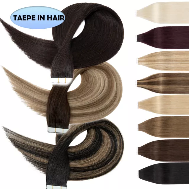 EXTENSION TAPE BANDES ADHESIVE de CHEVEUX HUMAINS 100% NATURELS REMY HAIR Ombré