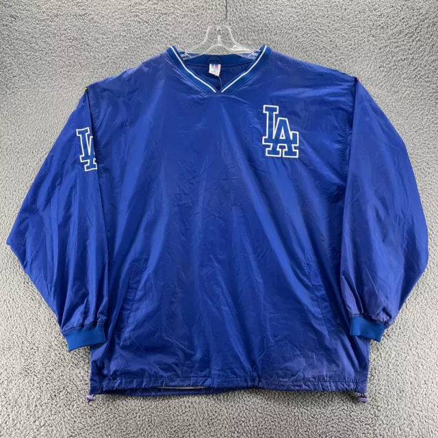 Vintage Los Angeles Dodgers Jacket Mens 4XL MLB Baseball Windbreaker Pullover