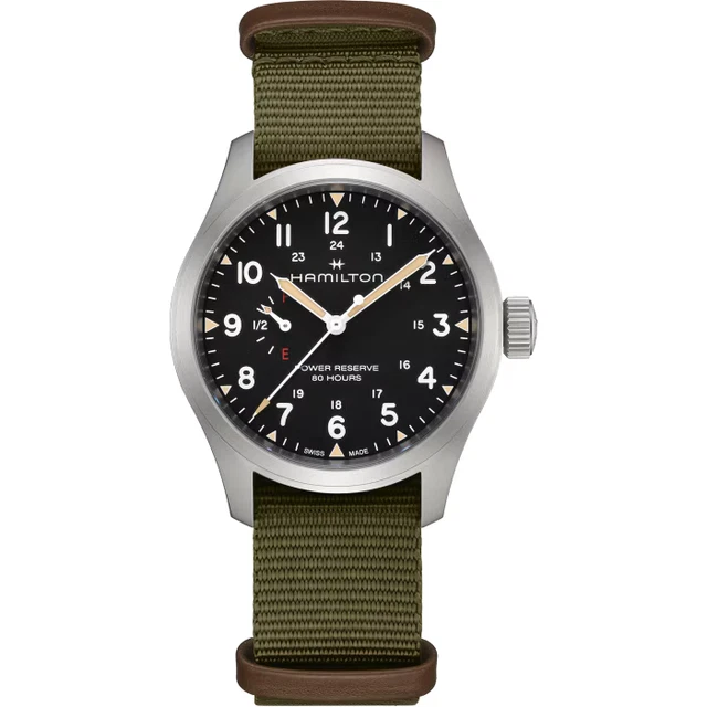 HAMILTON KHAKI FIELD Mechanical 40 mm Black Dial NATO Band Men's