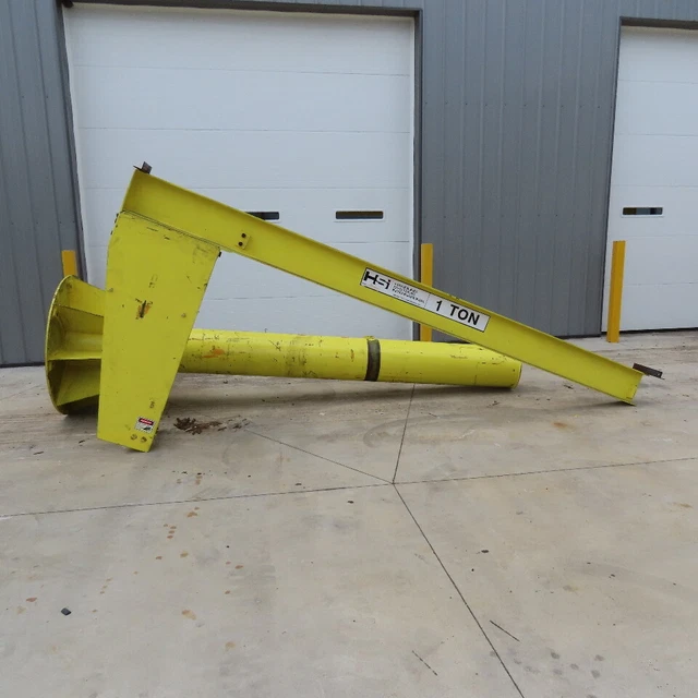 Handling Systems 1 Ton Free Standing Jib Crane 11' Swing 10' Travel 9' Head Room