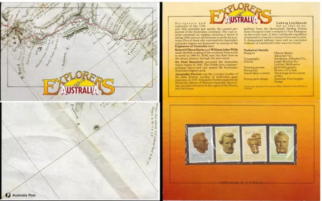1983 Australian Explorers Last Mint Stamps Pack Set 4x 30c Second series issue.
