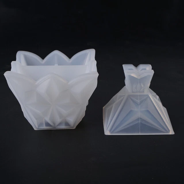 Pastilla de silicona para joyería pendientes caja de almacenamiento molde hágalo usted mismo resina fundición artesanal