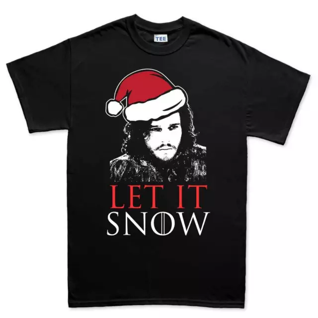 Let It John Snow GoT Xmas Santa Christmas Mens T shirt Tee Top T-shirt