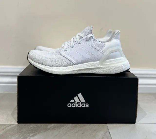 Adidas Ultra Boost 20 Triple White Runners Shoes Mens Size US 9 |EF1042 New ✅