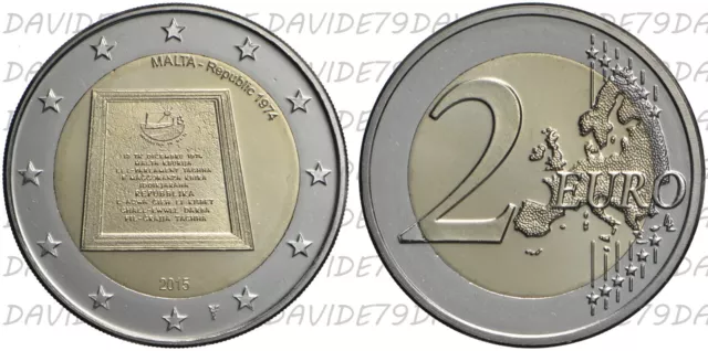 Malta 2015 - 2 Euro - 1974 Proclamazione Repubblica - Zecca Olanda