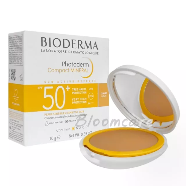 Luz mineral compacta Bioderma Photoderm color SPF50+ 10 gr Exp.01/2026