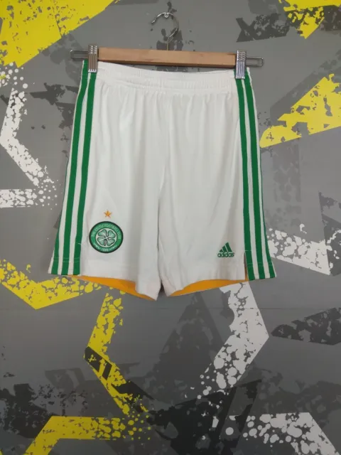 Celtic Home football Shorts 2020 - 2021 White Adidas Young Size M ig93