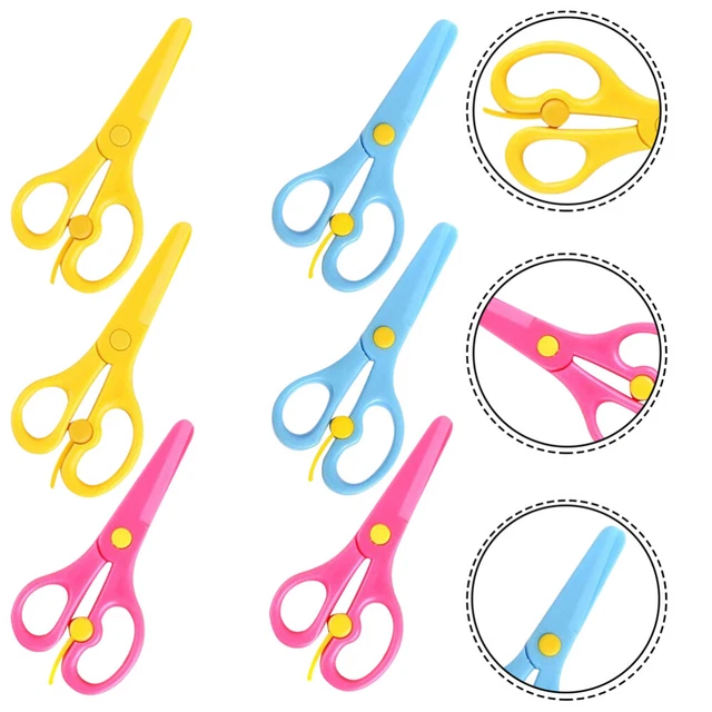 6 Pcs Ciseaux À Tissu Ciseaux De Sécurité Jouet Pour Enfants Masse