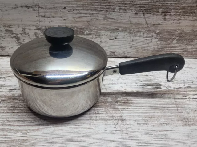 Vintage Revere Ware Sauce Pan With Lid 1 Qt USA