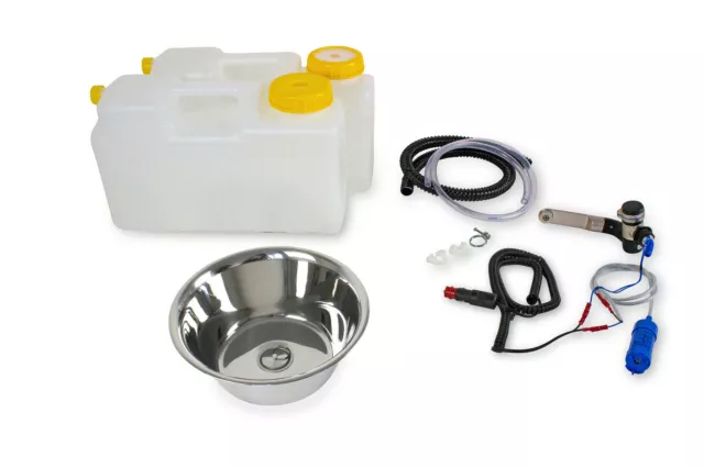 12V Mini Cocina de Camping Bloque Construcción Autocaravana Lavabo Redondo 24CM