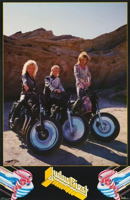 Judas Priest Poster On Motorcycles