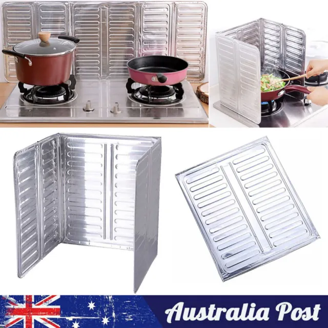 Kitchen Oil Splash Guard Wall Foil Protector Stove Cover Removable Baffle Screen