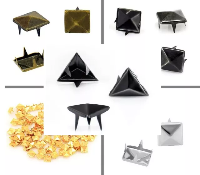 20 Stück Spikes, Dreieck oder Pyramiden  Nieten
