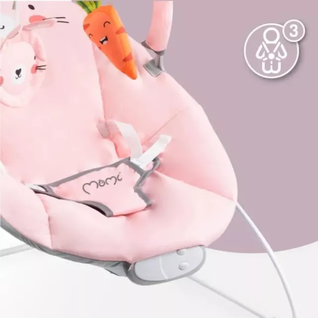 Transat Bébé - 8 Mélodies - 3 Modes de Vibration - Arche à Jouets - Rose 3