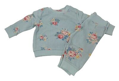 Cath Kidston Girls Briar Rose Tracksuit Jogger Baby Set NEW Cotton 0-2 Years