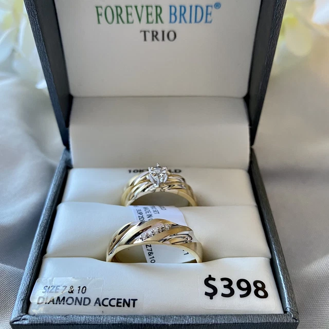 Forever bride trio ring set deals