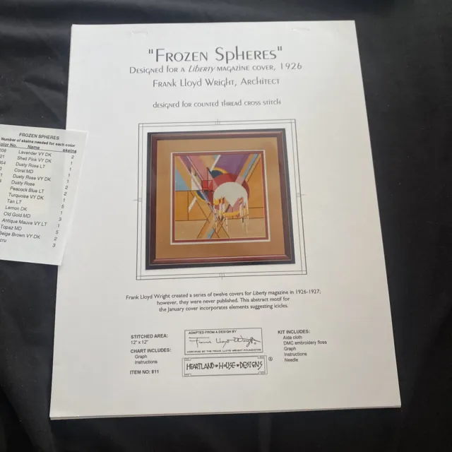 Heartland House Designs Frozen Spheres Cross Stitch Chart Frank Lloyd Wright