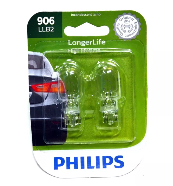 Philips LongerLife 906 9W Two Bulbs Tail Park Light Replacement Lamp Stock OE