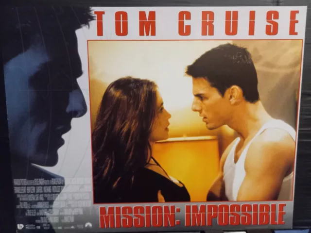 2 Lobby Cards 1996 MISSION IMPOSSIBLE Tom Cruise Emmanuelle Beart series debut