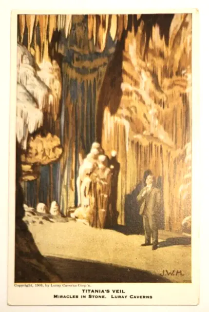 Titania's Veil - Miracles in Stone The Beautiful caverns of Luray VA Postcard