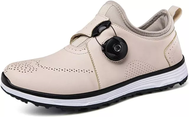 Ladies Golf Shoes Beige Size 5 (38) UK With Convenient Tightener / Release NEW