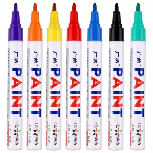 1*Paint Pen Marker Many Colours For Car Tyre Metal Rubber Pens Glass NEW X2L7
