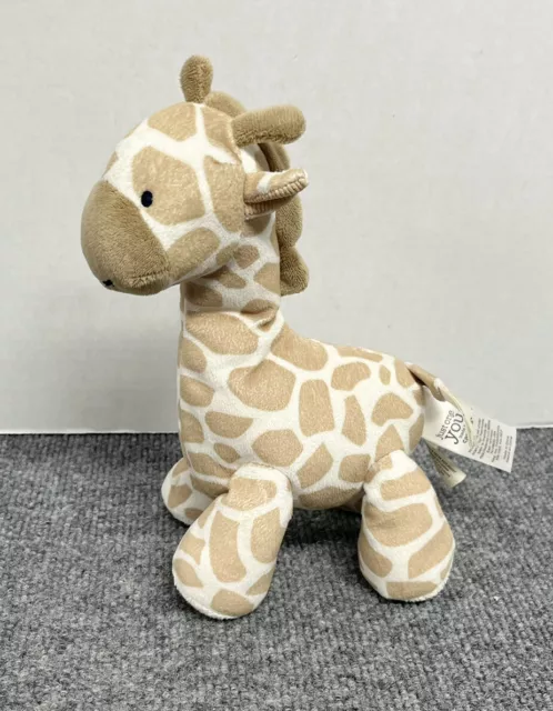 Carters Just One You Giraffe 9"Plush Rattle Tan Brown Baby Soft Lovey