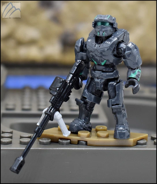 HALO MEGA CONSTRUX Unsc Spartan Kai-125 Mini Figure Fleetcom Warthog