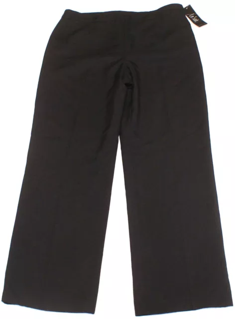 Le Suit Women's Straight Leg Black Dress Pants High Rise Fully Lined, Size 12