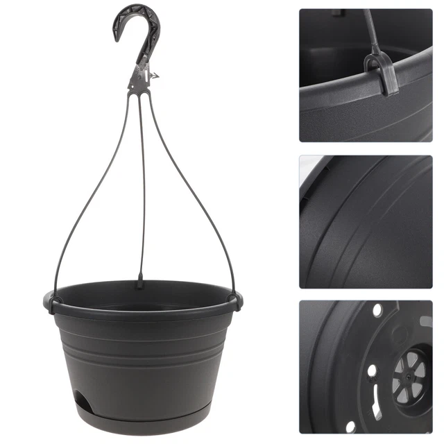 3 Pcs Hängender Blumentopf Aus Kunststoff Balkon Garten Töpfe Geländer Zaun