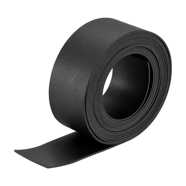 Imitación Cuero Tira Cuero Correa Doble Cara 300cm x 4cm Negro para DIY Bolsos