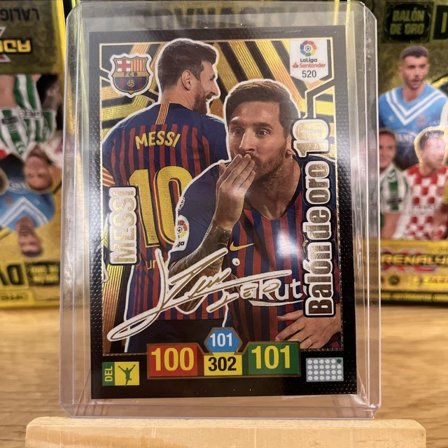 Carte Panini Adrenalyn XL - Lionel Messi "Golden Ball" Memory - FC Barcelone - Rare