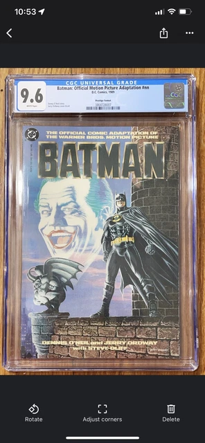 Batman: Official Motion Pictures Adaptation CGC 9.6 DC Comics 1989