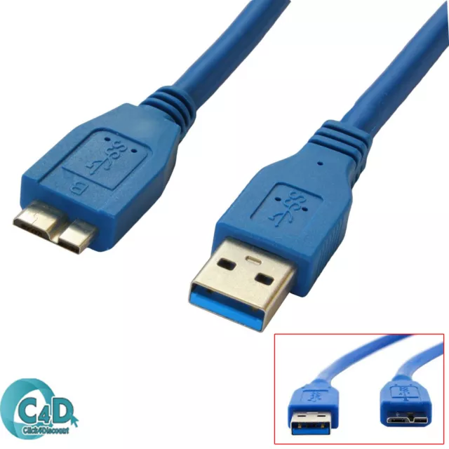 2m Micro USB3.0 Cable for WD Seagate Toshiba Samsung External Hard Drive HDD