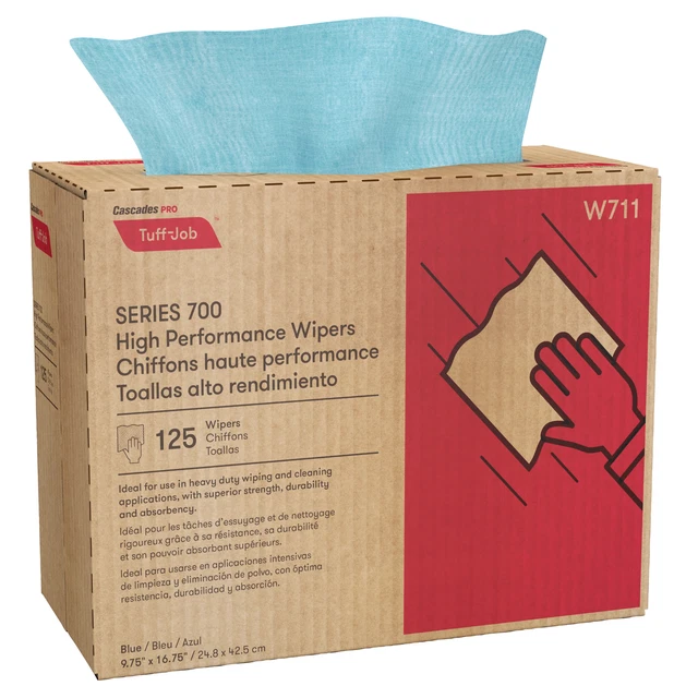 Cascades PRO Tuff Job High Performance Interfold Wipers 6 Packs of 125