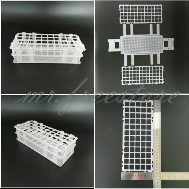 40 Holes 20mm 3 Layers Plastic Test Tube Rack Holder Storage Stand Lab 40mm Wide 2