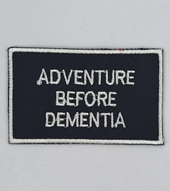 "Adventure Before Dementia" Harley Biker Vest Biker Patch Iron On Sew On