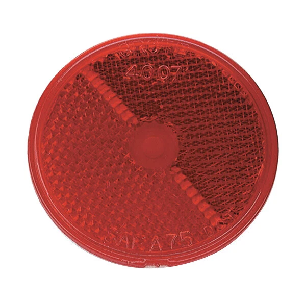 40072 - REFLECTOR 2 1/2in RED ROUND STICK-ON  - (1 EA)
