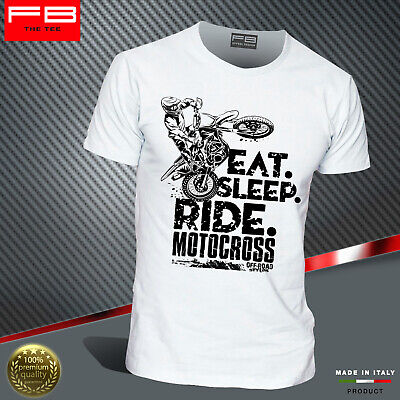 T-shirt Motocross Mxgp Mx1 Mx2 Eat Sleep Ride a Motocross Off Road Inside FB TEE