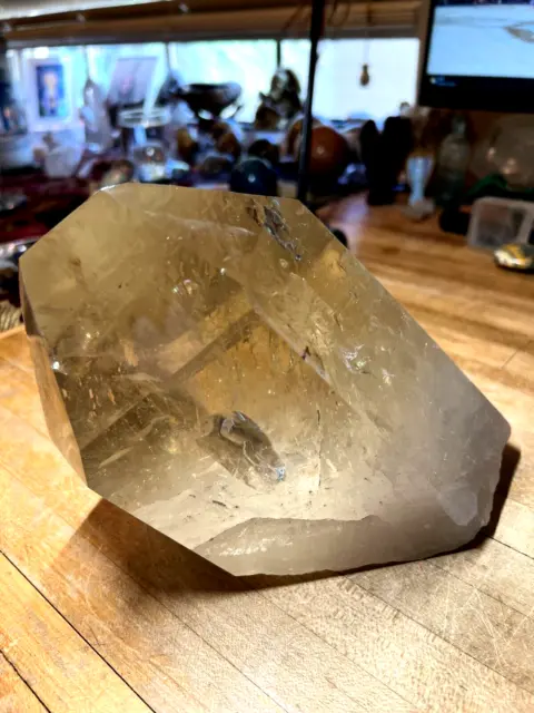 Citrine Natural Crystal Gemstone Extra Large Laser Point Geode Specimen 333