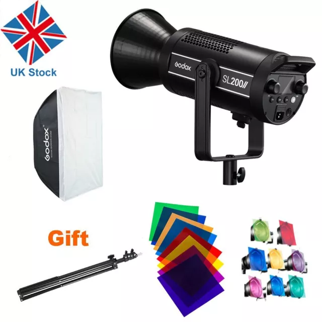 UK GODOX SL200WII LED Video Daylight-Balanced Continuous Lighting Photo +Stand