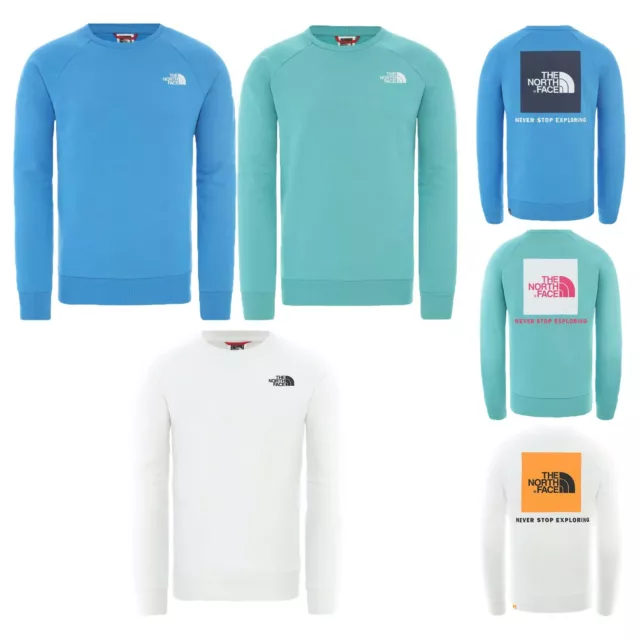 Men’s The North Face Raglan Redbox Sweater 100% Cotton Crew Neck Top Sweatshirt