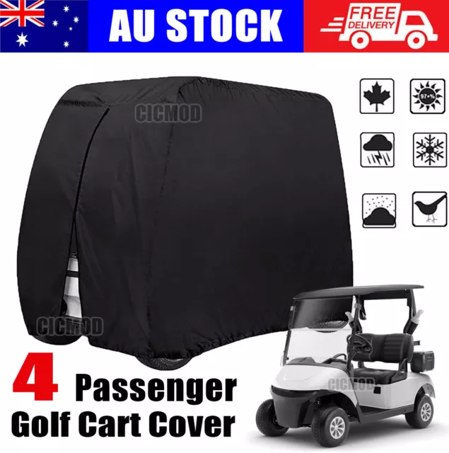 2 Seater Golf Buggy Cart Cover Waterproof Dust Protect For EZ GO Club Car Yamaha