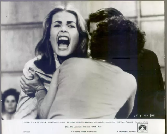 Vintage Photo 1976 Margaux Hemingway screaming in Lipstick