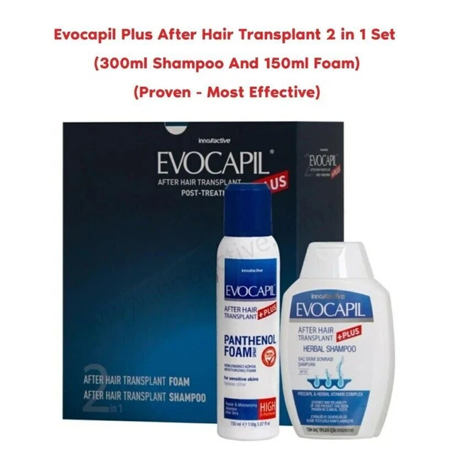 EVOCAPIL PLUS AFTER Hair Transplant 2 in 1 Set (300ml Shampoo And 150ml Foam) £61.18 PicClick UK