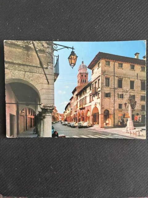 Cartolina Conegliano - Via Xx Settembre-Il Duomo -  Viaggiata 1975