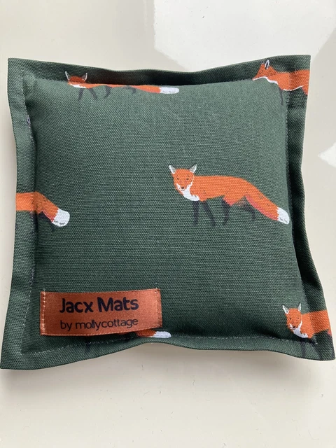 Alfombra de fieltro con aguja en tapetes Jacx Sophie Allport Fox Hessian y rellenos de arroz de 8""x 8