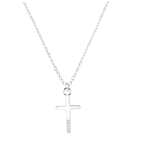 s. Oliver jewel Mädchen Kommunion Kette Kinder Kreuz Zirkonia Steine  Silber 925