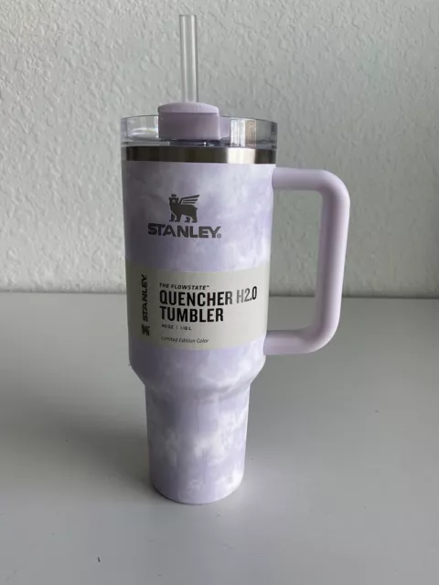 Stanley H2.0 Flowstate 40 Oz Quencher Tumbler Wisteria Tie Dye Purple Limited Ed