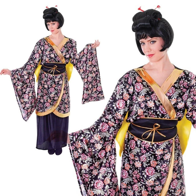 DONNA BAMBINA GEISHA Costume Donna Cinese Giapponese Orientale Kimono  Costume EUR 40,92 - PicClick IT